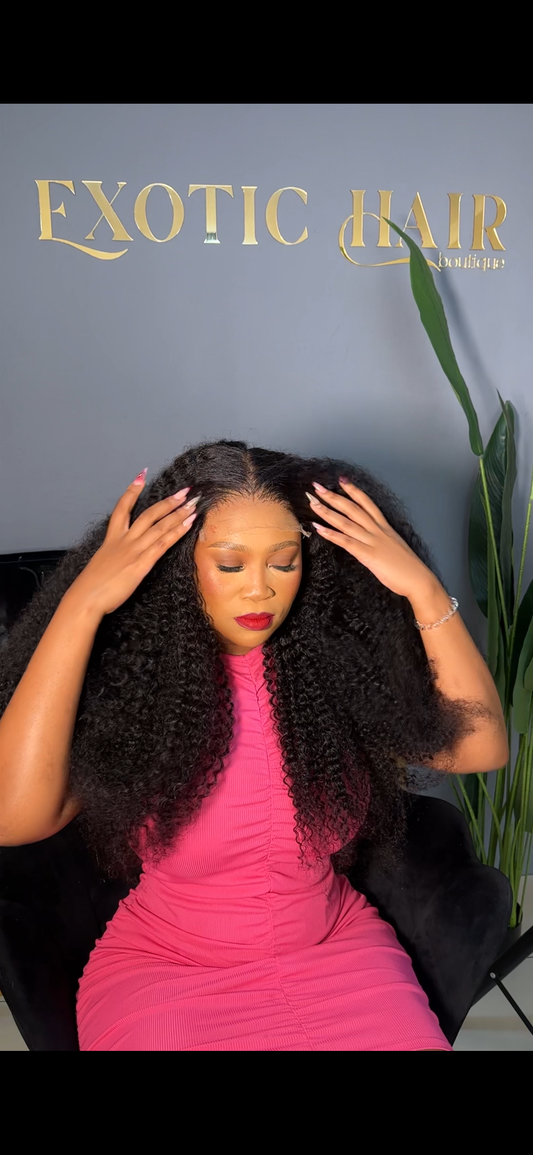 6by6 HD lace kinky curls (double drawn)