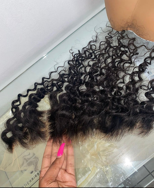 Frontal closures - 13/4 Curly Transparent lace